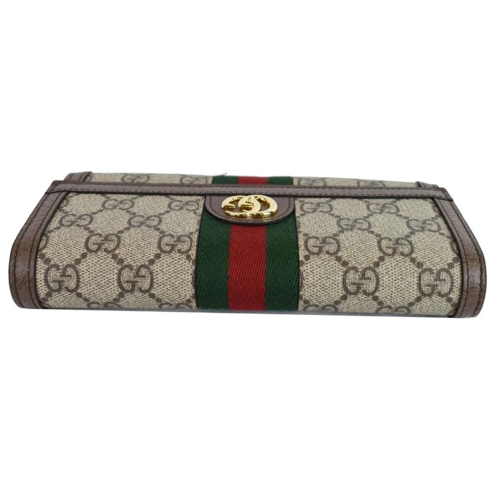 GUCCI Ophidia GG Continental Supreme Canvas Wallet Beige - Picture 3 of 12